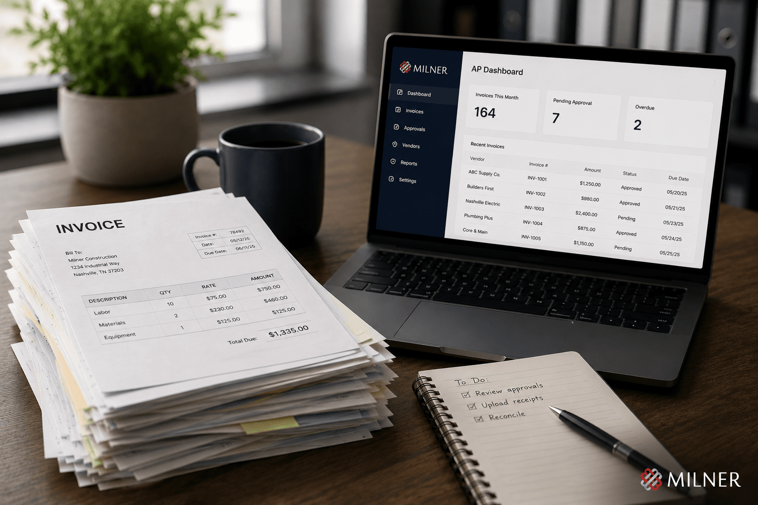 Accounts payable automation turning paper invoices into digital records